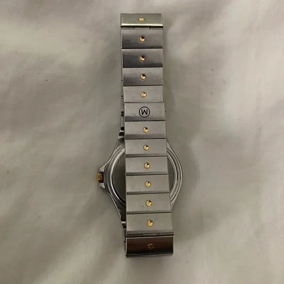 Movado Silver and Gold Smartwatch with Black Dial